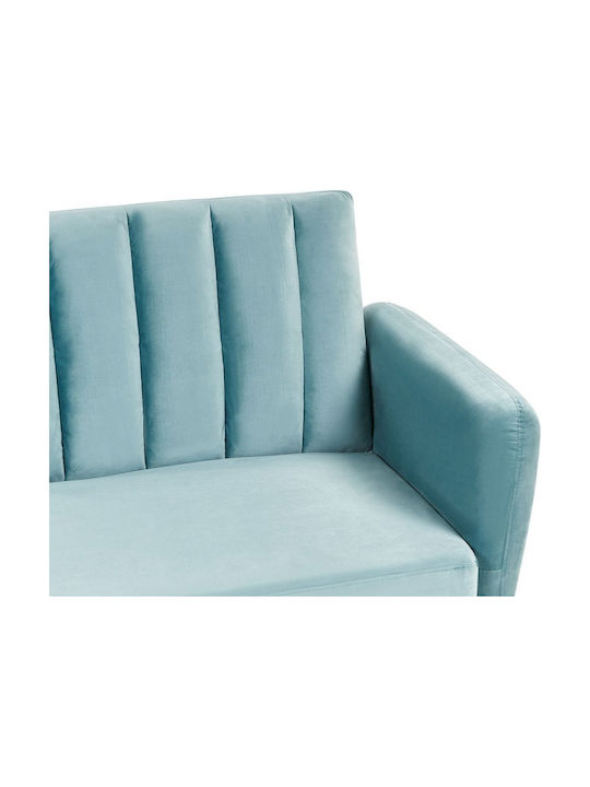 Ecke Sofa Sofa Samt Light Blue 180x180cm