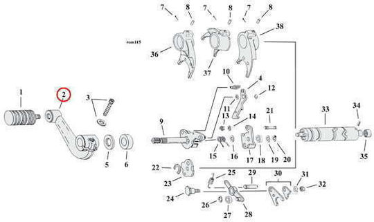 Pârghie De Transmisie Pentru Motocicletă Harley Davidson '91-'03 Xl Sportster Cromată Shifter Lever Chrome