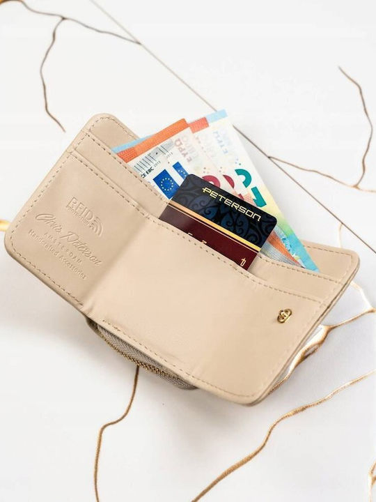 Klein Damen Geldbörse mit RFID Beige