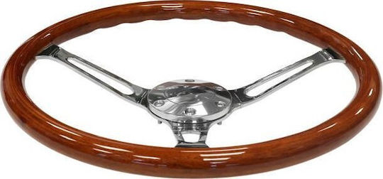 MTuning Τιμόνι Αυτοκινήτου Ξύλινο με Διάμετρο 38cm Μαύρο