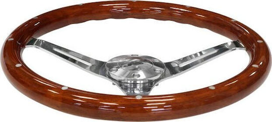 MTuning Τιμόνι Αυτοκινήτου Ξύλινο με Διάμετρο 38cm Μαύρο
