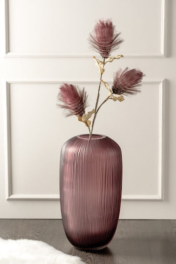 Leonardo Vază Decorativă Sticlă Violet 50cm 1buc