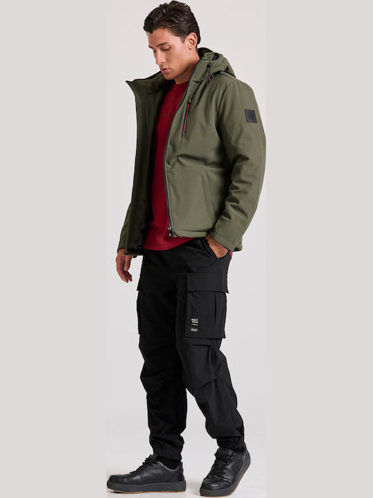 Χειμωνιάτικο Μπουφάν Softshell Αδιάβροχο και Αντιανεμικό Πράσινο