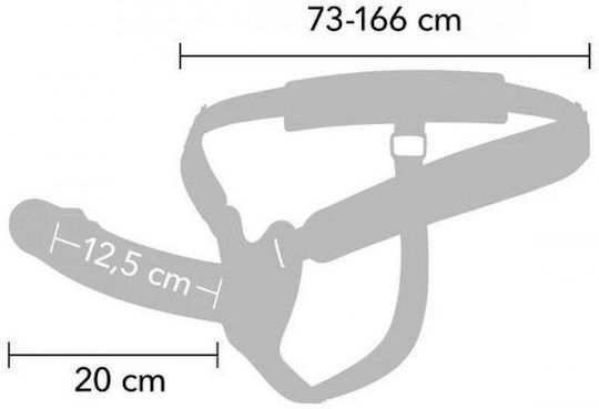Ζώνη Strap On Κούφιο Ομοίωμα Σιλικόνης Hidden Desire Inferno Hollow Penis Strap On Flesh 20cm