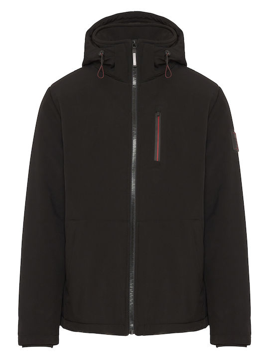 Χειμωνιάτικο Μπουφάν Softshell Αδιάβροχο και Αντιανεμικό Μαύρο