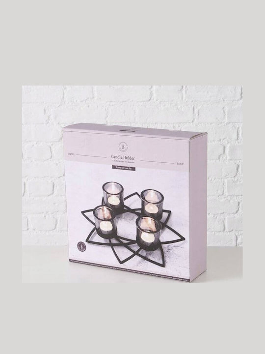 Boltze Candle Holder Metal in Black Color 8cm 1pcs