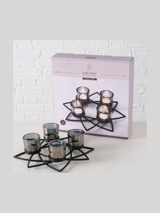 Boltze Candle Holder Metal in Black Color 8cm 1pcs