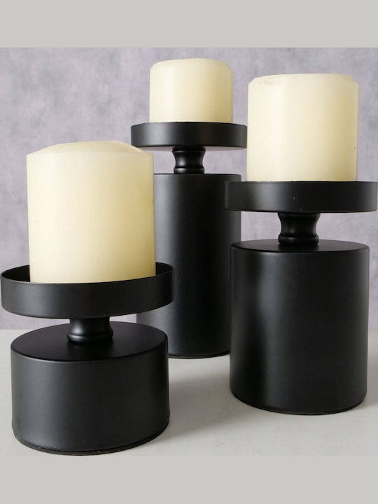 Boltze Set of Candle Holders in Silver Color 7.5x7.5cm 3pcs