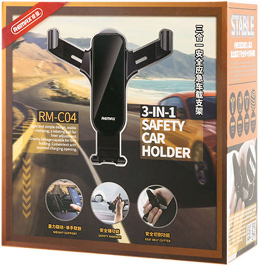 Remax Remax Car Mobile & Tablet Mount with Adjustable Hooks Black