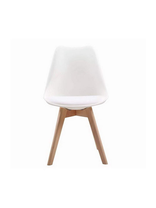 Martin Kitchen Polypropylene Chair White 49x56x82cm 4pcs