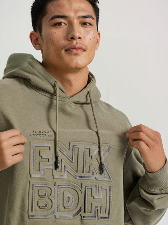 Sweatshirt with Hood Khaki
