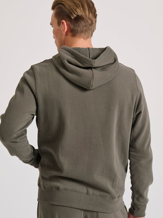 Sweatshirt with Hood Khaki