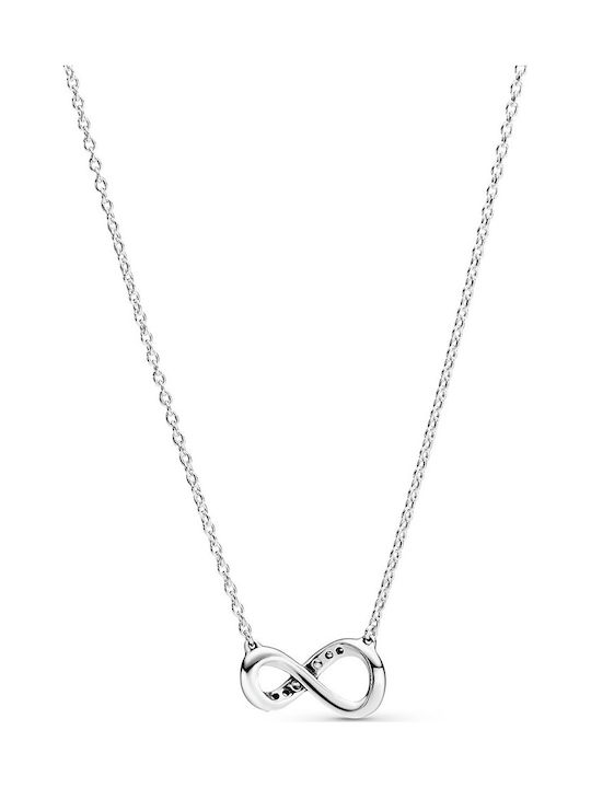 Pandora Necklace Infinity from Silver with Diamond & Zircon