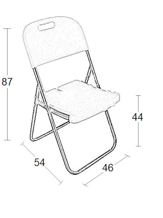 Catering Chair Metallic Fanal Gray 46x54x44cm