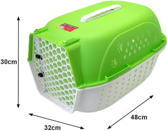 Verk Group Geantă pentru transport câine / pisici Verde M48xL32xA30cm. Verde & Negru
