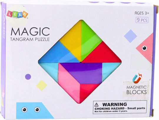 Lean Toys Magnetisches Bauspielzeug Tangram Blocks