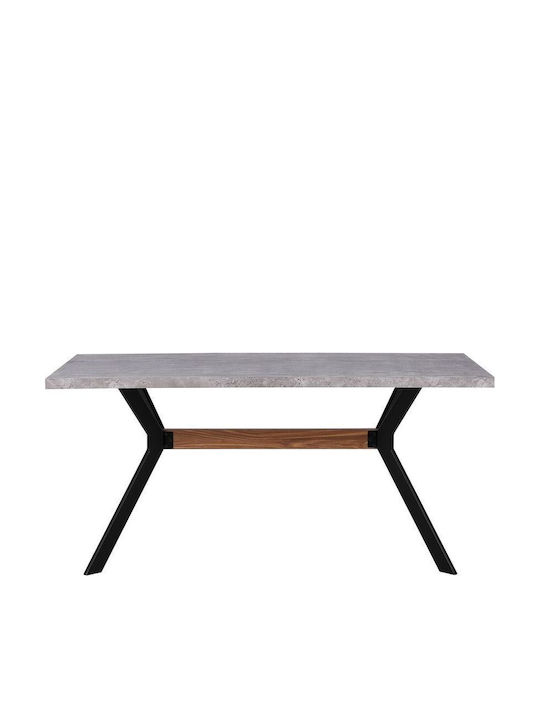Table Kitchen from Cement Concrete Effect 160x90x75cm