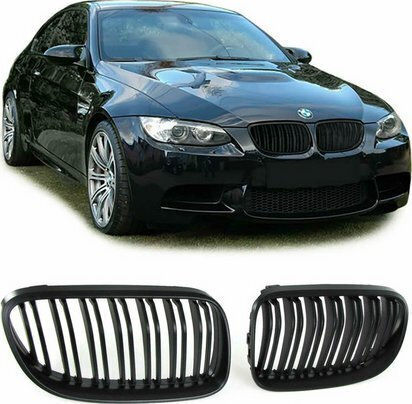 Mtuning Sport Grille Double Side Plates Gloss Black BMW 3 E92 E93 Facelift 2010-2013