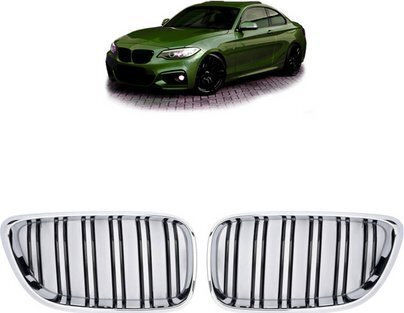 Mtuning Double Slat Front Mask Chrome & Black Bmw 2 F22 F23 2013-2021
