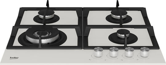 Beko Gaskochfeld Autonom 58.5x52.4εκ. Weiß