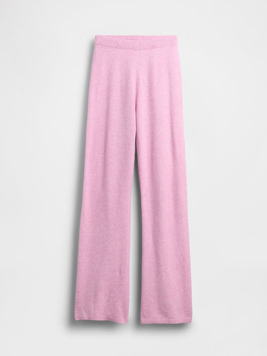 Dama Tesatura Pantaloni cu Croială Bootcut Sugar Pink