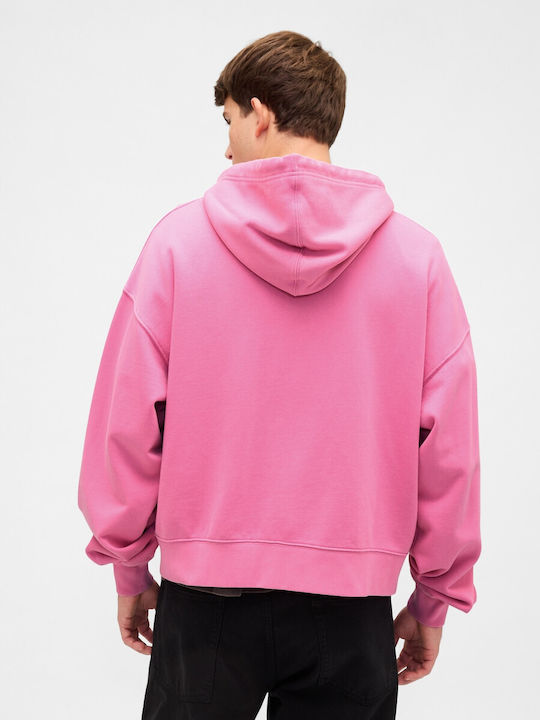 Sweatshirt Fleece with Hood French Pink