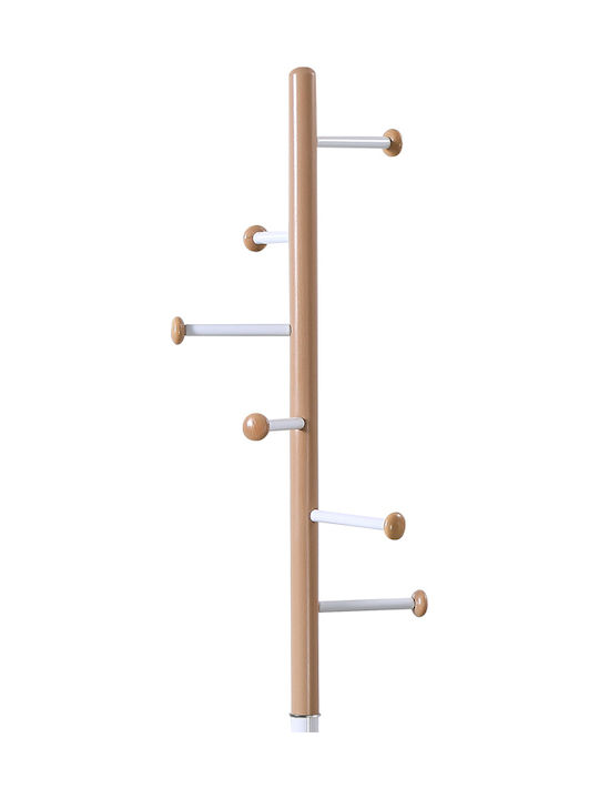 Pakketo Metallic Coat Rack White / Natural Serea 30x30x175cm