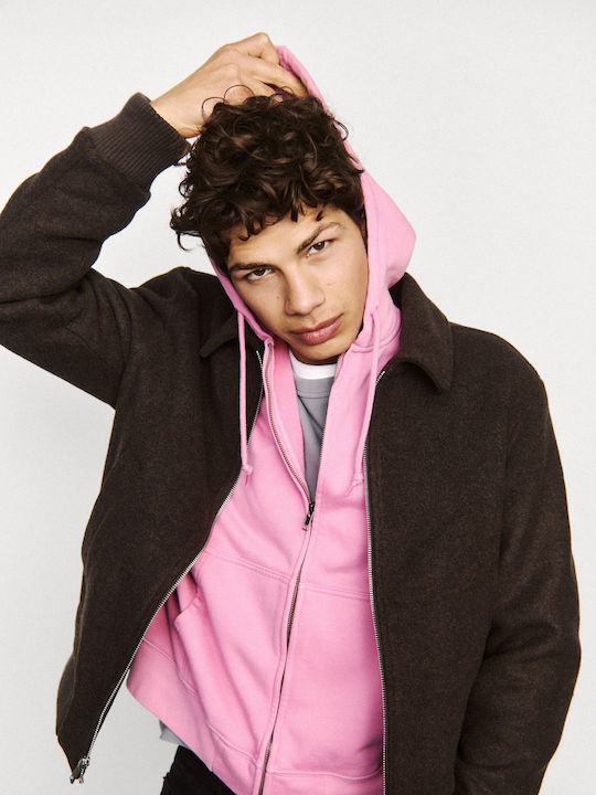 Sweatshirt Fleece with Hood French Pink