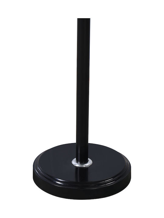 Pakketo Metallic Coat Rack Black Velvet-Black Metal Serea 30x30x175cm