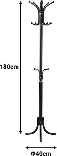 Pakketo Mendora Καλόγερος Μεταλλικός Λευκός 40x40x180cm