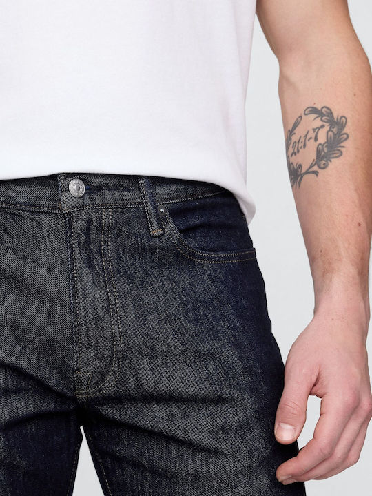 Men's Jeans Pants Elastic with Slim Straight Fit Resin Rinse