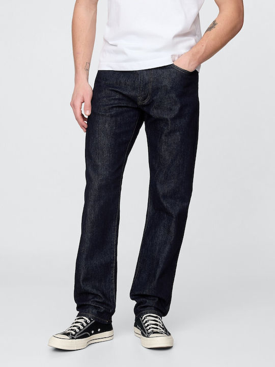 Men's Jeans Pants Elastic with Slim Straight Fit Resin Rinse