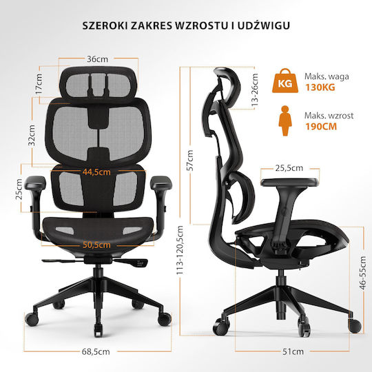 SENSE7 Nobu Office Chair with Adjustable Arms Black