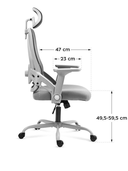 Stuhl Büro mit Verstellbaren Armen Manager 2.9 Grey Mark Adler