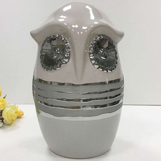 Marhome Decorative Vase Beige 12.5x12.5x20cm