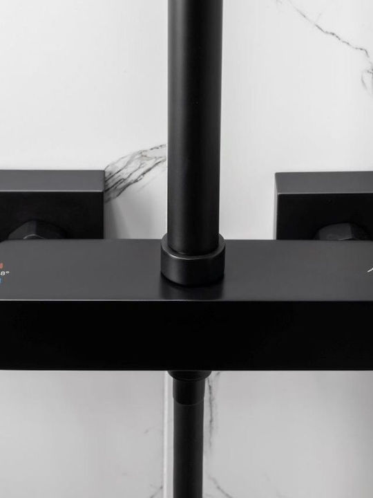 KFA Duschsäule mit Armatur Schwarz