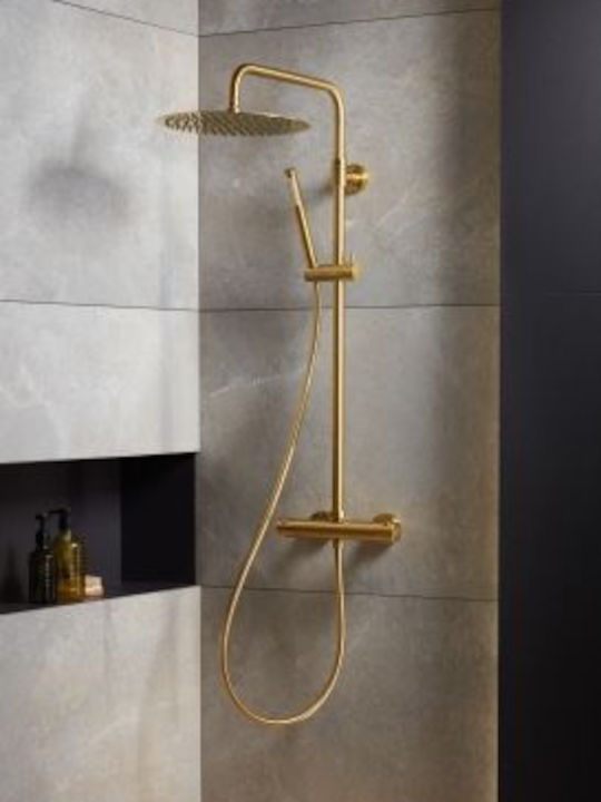 KFA Duschsäule mit Armatur Gold