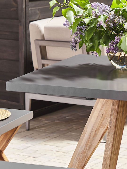 Olbia Garden Table Gray 90x90x76cm