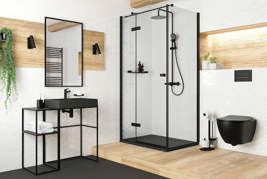 Deante Rectangulară Granită Duș 100x80cm Neagră