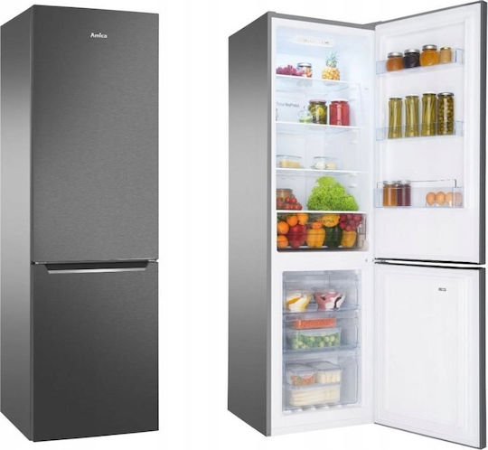 Amica Kühl-Gefrierkombination 250Es Total NoFrost H180xB54.5xT59cm. Inox FK2995.2FTH(E)