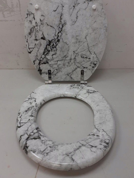 Wenko Onyx Καπάκι Λεκάνης Ξύλινο 37x42.5cm Λευκό