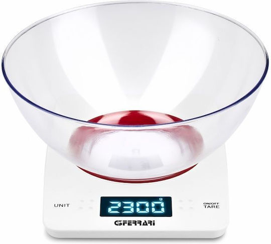 G3Ferrari Digital Kitchen Scale with Bucket up to 5kg White