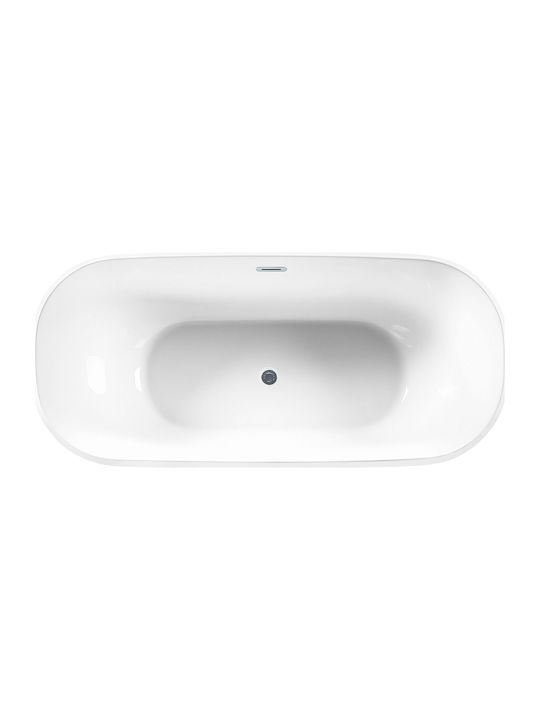 Beliani Freistehende Badewanne Acryl 170x77cm