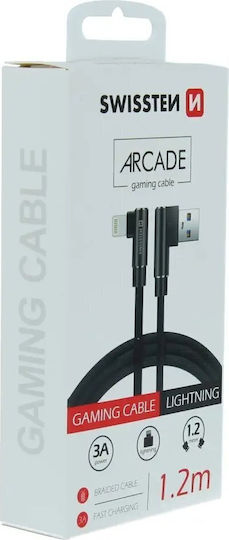 Swissten L Type Textile Universal Quick Charge 3.1 USB to Lightning Data Charging Cable 1.2m