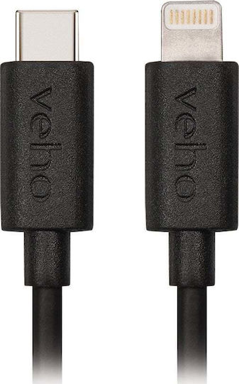 Veho USB-C to Lightning Cable Μαύρο 1m (VCL-005-MFI-C-1M)