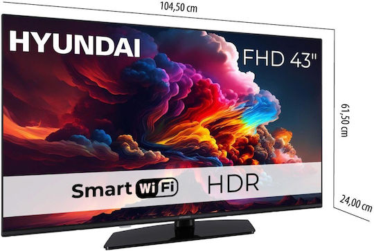 Hyundai Smart Television 43" Full HD LED FLM43TS349SMART HDR (2025)