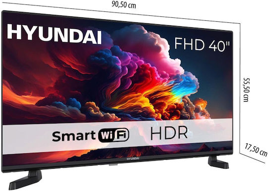 Hyundai Smart Τηλεόραση 40" Full HD LED FLM40TS349SMART HDR (2025)