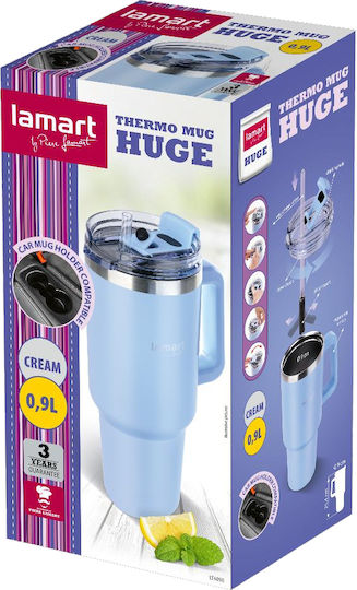 Lamart Glass Thermos Stainless Steel / Plastic 900ml Blue
