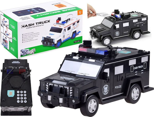 Spielzeugauto Polizei Sparbüchse Geldautomat Safe Za3705
