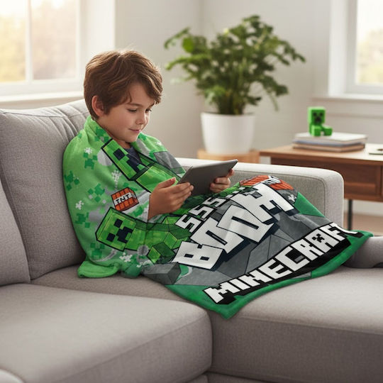 Disney Fleece Kids Blanket Green 160cm